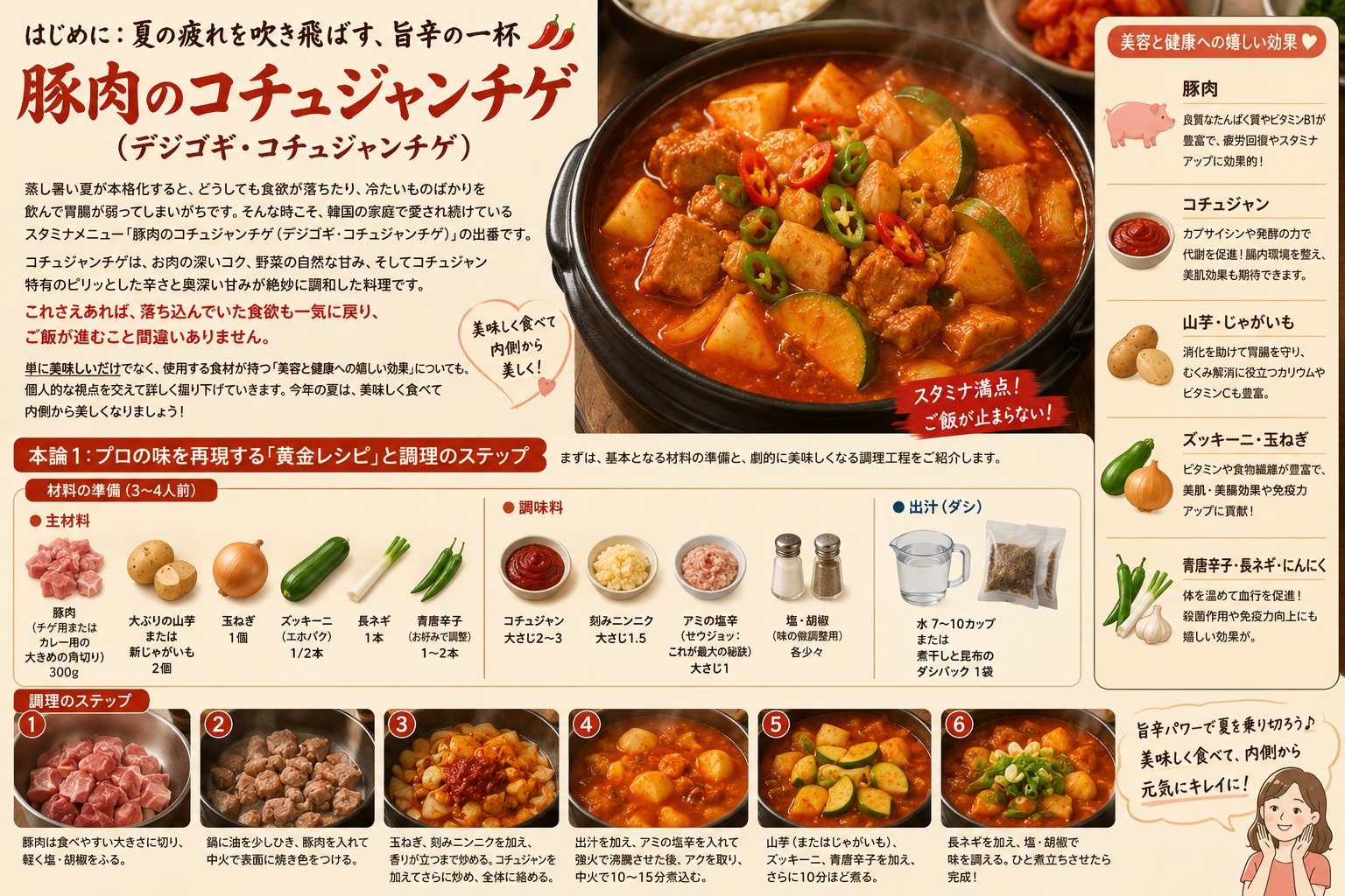 豚肉のコチュジャンチゲ
